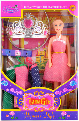 

kidzfan Fashion Doll Charm Girl With Accessories(Multicolor)