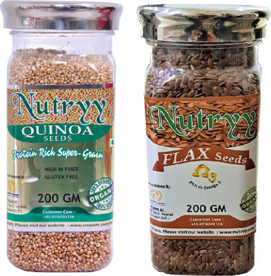 

NUTRYY Quinoa Seeds, Brown Flax Seeds(400 g, Pack of 2)
