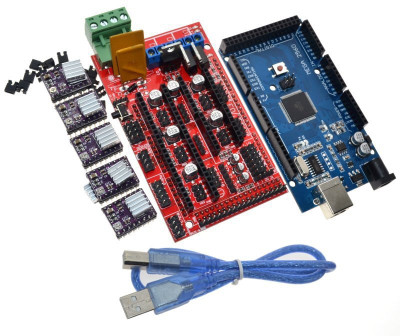 

TECHNOLOGYBAZAR RAMPS 1.4 + MEGA 2560 + 5pcs DRV8825 FOR ARDUINO CNC Micro Controller Board Electronic Hobby Kit