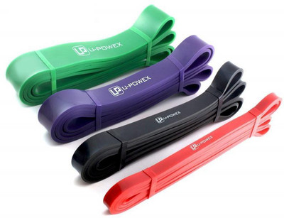 

Leosportz U-POWEX Pull Up Assistance Bands Stretch Resistance Band Mobility Band Powerlifting Bands Extra Durable loop Band (4 set) Resistance Band(Multicolor, Pack of 4)