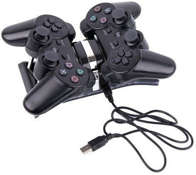 

Microware PS 3 Double USB Charging Station Controller Stand For Base Power Black Controller Gaming Accessory Kit(Black, For PS3)