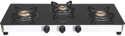 Elica 703 Ct Vetro Ss Glass, Steel Manual Gas Stove