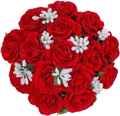 

Confidence Artifical Flower Bridal Hair Gajra For Women Bun Hair Accessory Set(Multicolor)