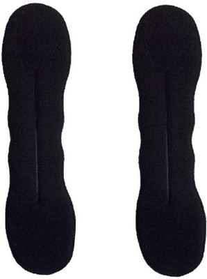 

Vcare 2X Sponge Hair Styling Donut Bun Maker Ring Shaper Tool Black Bun Clip(Black)