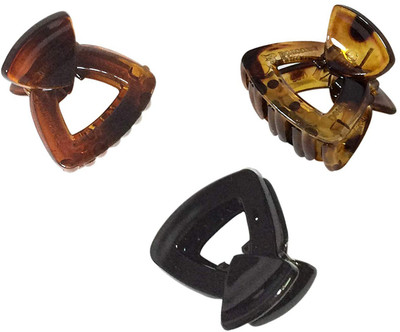 

New Arihant Traders New Arihant Traders- Premium Quality Hair Clutchers/Clips/Claws for Women & Girls- (Korean Style - small size) Hair Claw(Brown, Black)
