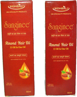

sanginee ALMOND HAIR OIL 80ML Hair Oil(160 ml)