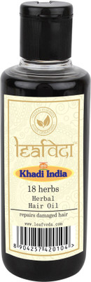 

Leafveda Khadi Leafveda 18 herbs Hair oil-Repairs damaged hair Hair Oil(210 ml)