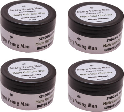 

Angry Young Man Hair Wax Strong Hold 50 Gram X 4 (Pack of 4) Wax(200 g)