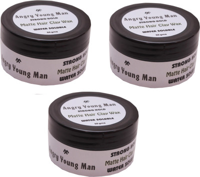 

Angry Young Man Hair Wax Strong Hold 50 Gram X 3 (Pack of 3) Clay(150 g)