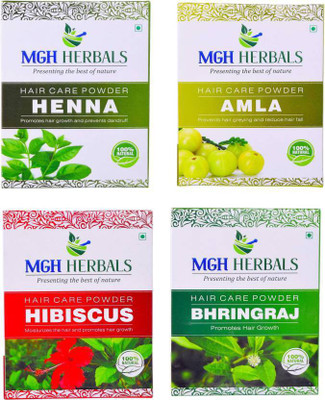 

MGH Herbals Henna, Hibiscus, Bhingraj and Amla Powder Pack of 4 (Each 200gm)(800 g)