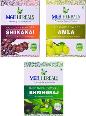 

MGH Herbals Shikakai, Amla & Bhingraj Powder (Pack of 3)(300 g)