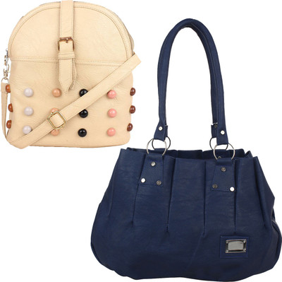 

Fillincart Sling Bag(Blue, Beige), Beige;blue