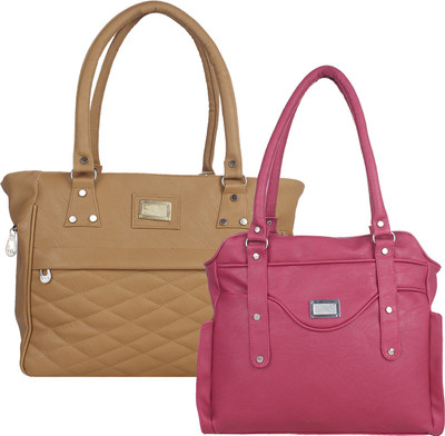 

Element Cart Hand-held Bag(Brown, Pink)