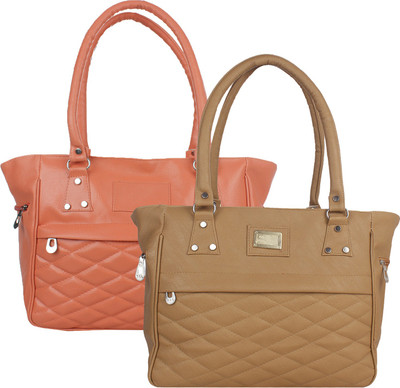 

Element Cart Hand-held Bag(Tan, Brown), Brown;tan