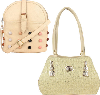 Fillincart Sling Bag(Gold, Beige), Beige;gold