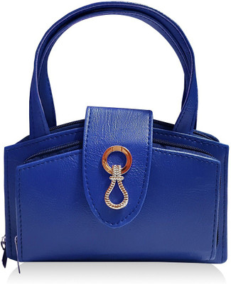 

Bloomtail Hand-held Bag(Blue, Gold)