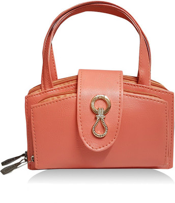 

Bloomtail Hand-held Bag(Orange, Gold), Gold;orange