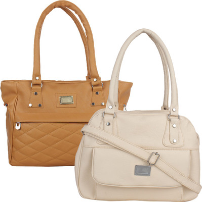 

Element Cart Hand-held Bag(Brown, White)