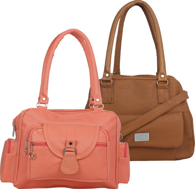 

Element Cart Hand-held Bag(Orange, Brown), Brown;orange