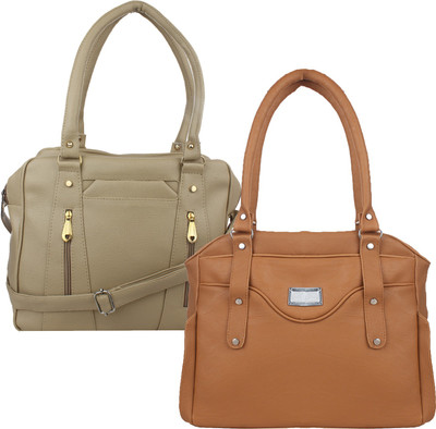 

Element Cart Hand-held Bag(Beige, Brown)