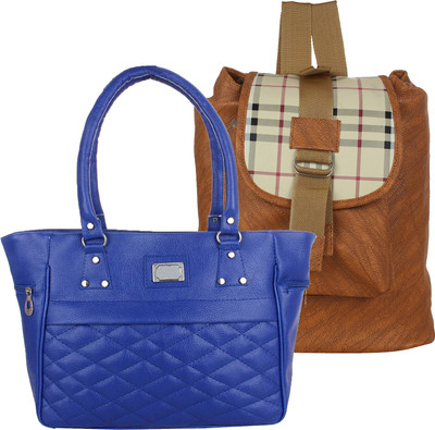 

Element Cart Hand-held Bag(Brown, Blue), Blue;brown