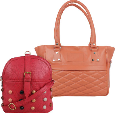 

Fillincart Sling Bag(Tan, Red), Red;tan