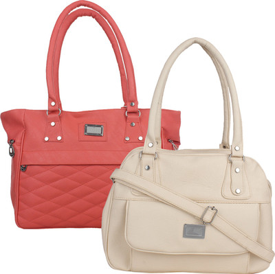 

Element Cart Hand-held Bag(Pink, White)
