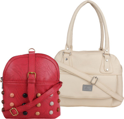 

Element Cart Hand-held Bag(Pink, White)