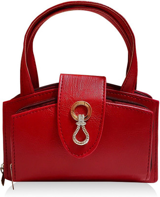 

Bloomtail Hand-held Bag(Red, Gold), Gold;red