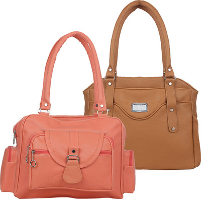 

Element Cart Hand-held Bag(Orange, Brown), Brown;orange