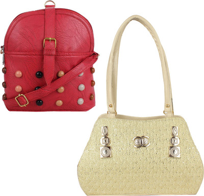 

Element Cart Hand-held Bag(Gold, Red)
