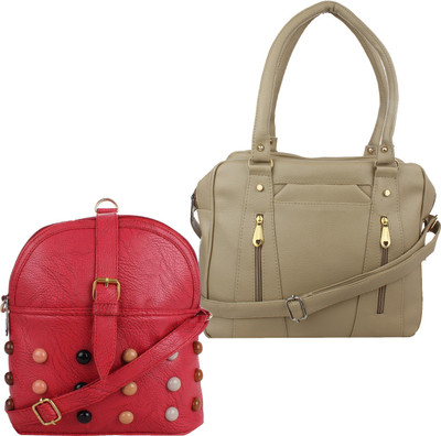 

Fillincart Sling Bag(Beige, Red)