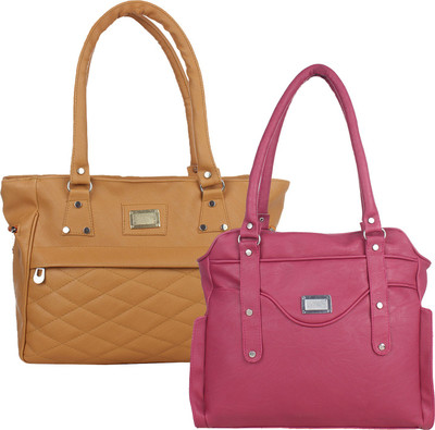 

Element Cart Hand-held Bag(Brown, Pink)