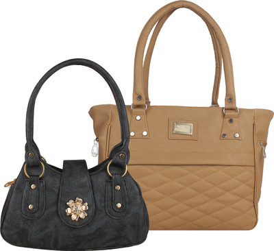 

Element Cart Hand-held Bag(Black, Brown)
