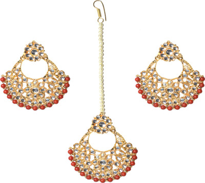 

Jewels Kafe Alloy Jewel Set(Red)