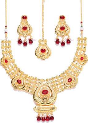 Dhruvi Zinc Jewel Set(Gold)