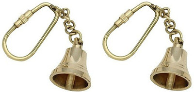 Shoptreed Nautical Brass bell Keychain Set of two Key Chain
