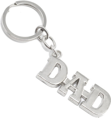 faynci DAD High Quality Metal Silver Words Key Chain for Gifting Key Chain