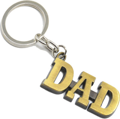faynci DAD High Quality Metal Golden Words Key Chain for Gifting Key Chain