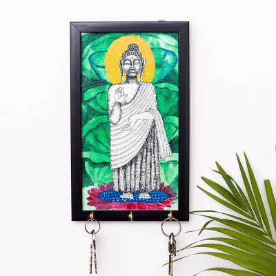 29% OFF on ExclusiveLane Canvas Hand-Painted Lord Buddha (3 Key Hooks) Wall Mounted Wood Key Holder(3 Hooks, Multicolor) 29% OFF on ExclusiveLane Canvas Hand-Painted Lord Buddha (3 Key Hooks) Wall Mounted Wood Key Holder(3 Hooks, Multicolor)
