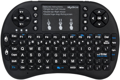 

VibeX ™ 2.4Ghz Mini TouchPad for PC, Mac & Android Wireless, Bluetooth Gaming Keyboard(Black)