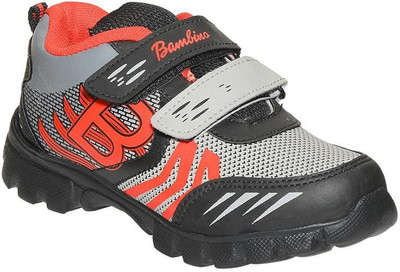 

Liberty Boys Velcro Running Shoes(Black, Black;red
