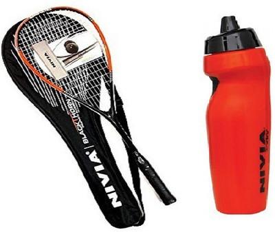 

Nivia Combo of Two, one 'Black Thorn' Squash Racquet and one 'Radar' Sipper (Color On Availability)- Badminton Kit