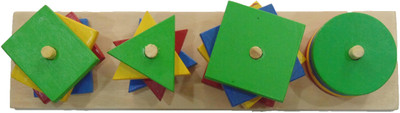 

WISSEN Wooden Shape and Colour Sorter leanring toy(Multicolor)