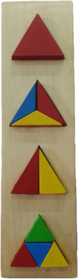 

WISSEN Wooden Proportional Block Triangle(Multicolor)