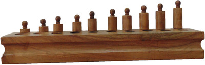

WISSEN Wooden Height based Ascending and Descending based Learning toys(Brown)