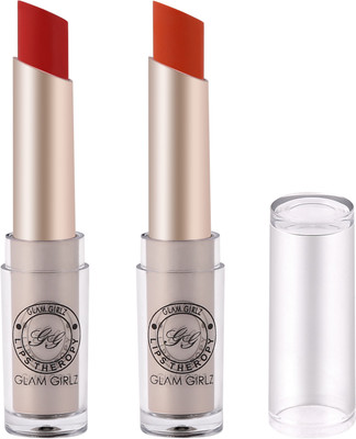 

Glam Girlz Matte Lipstick-Combo(01&20)(Red, Orange)
