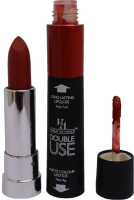 Half N Half Double Use For Lips Shade (10)(Flamingo, 4 g)