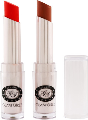 

Glam Girlz Matte Lipstick-Combo(12&19)(Orange Red, Coffee Nude, 28 g)