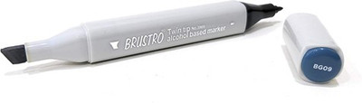 

Brustro Twin Tip Alcohol Based Marker(Set of 1, Grey (Blue Grey 9))